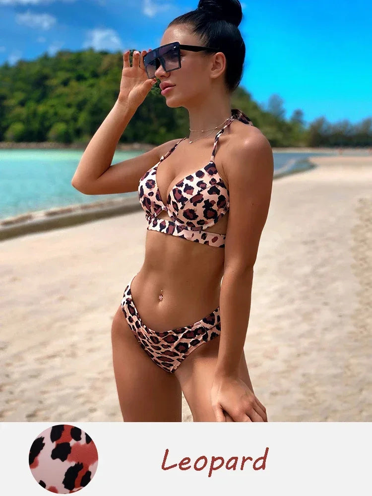 Bikini Backless cut out detail Swimwear