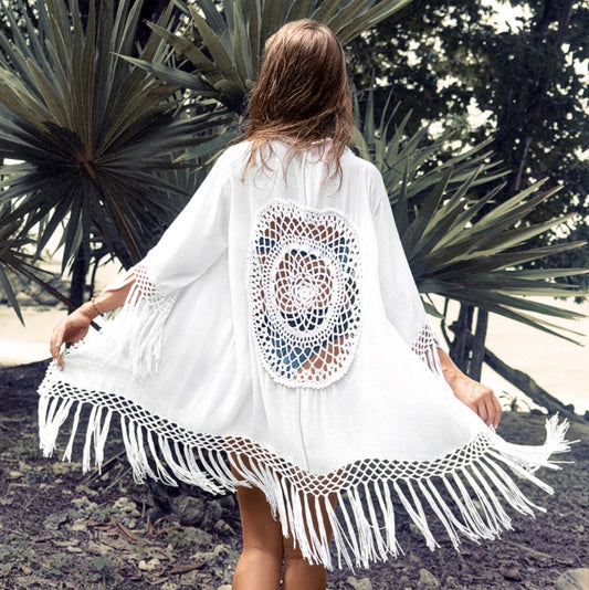 swimsuit Boho chic circle beach cover-up