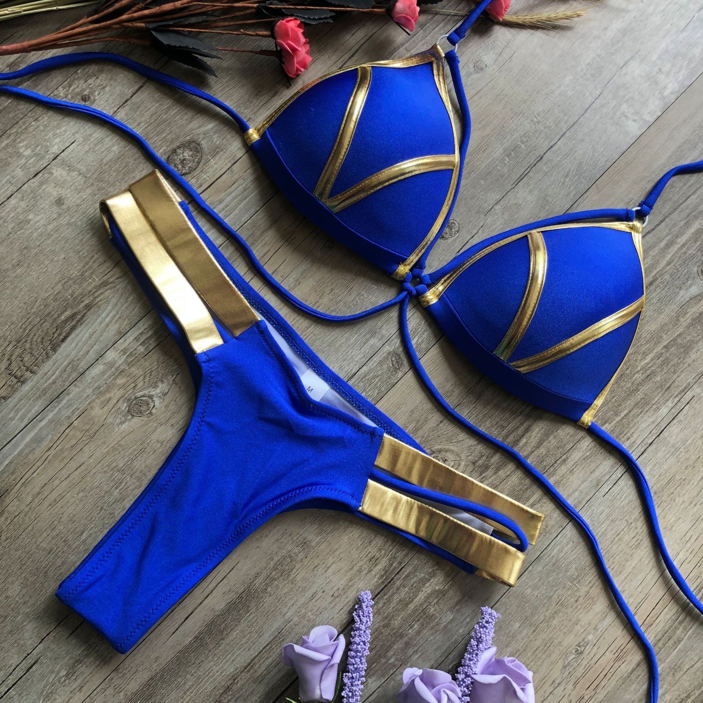 Bronze strappy sexy bikini